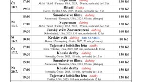 Program kina - 07/2025