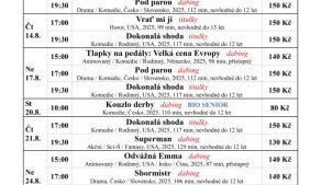 Program kina - 08/2025